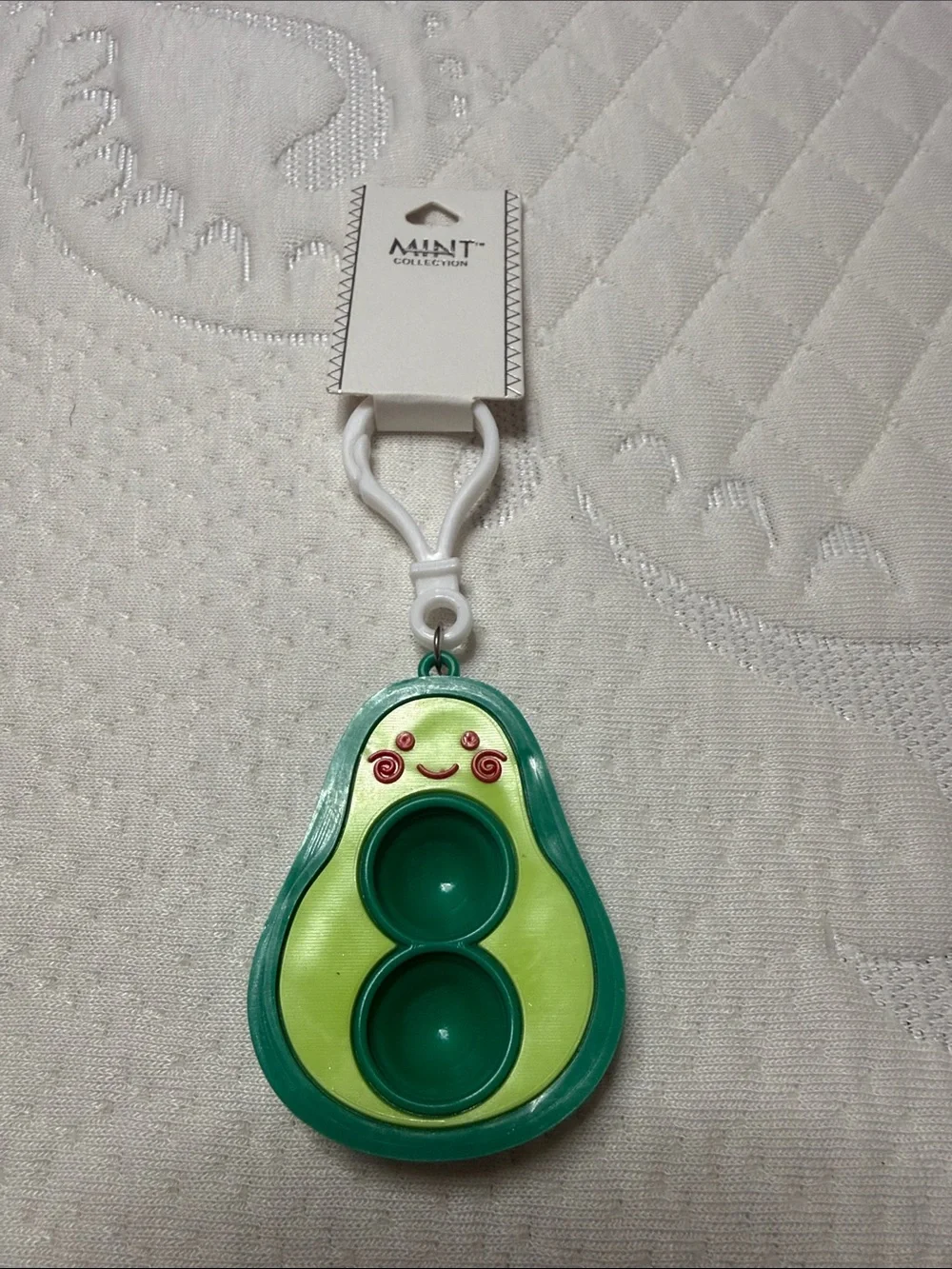 Set of 12 Mint Avocado Pop Keychain Trio in Green, Yellow, Blue & Pink